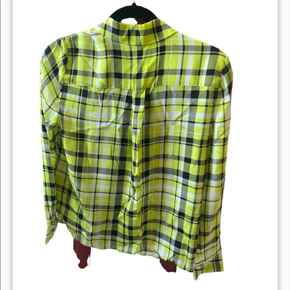 NWT- Alice+ Olivia Willa silk plaid shirt size S - Picture 11 of 12